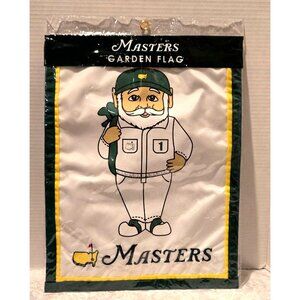 Masters Augusta National Golf Gnome Caddy Garden Flag 17.5 X 13.5 NEW PGA TIGER
